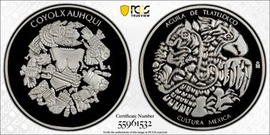 (2019)-Mo Medal Aguila de Tlatelolco Coyolxauhqui Ag PR70DCAM