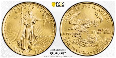 1987 $5 Gold Eagle MS68