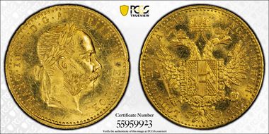 "1915" Ducat Restrike KM-2267  Au MS63