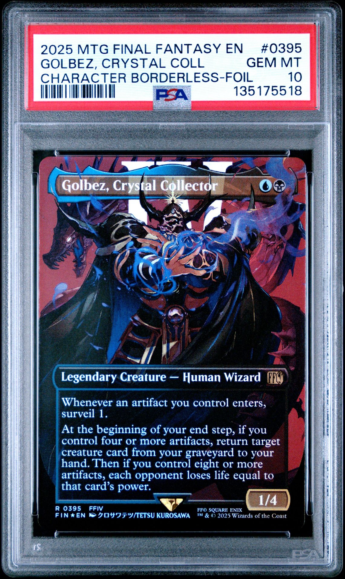 2025 MTG MAGIC THE GATHERING FINAL FANTASY CHARACTER BORDERLESS-FOIL #0395 Golbez, Crystal Coll front