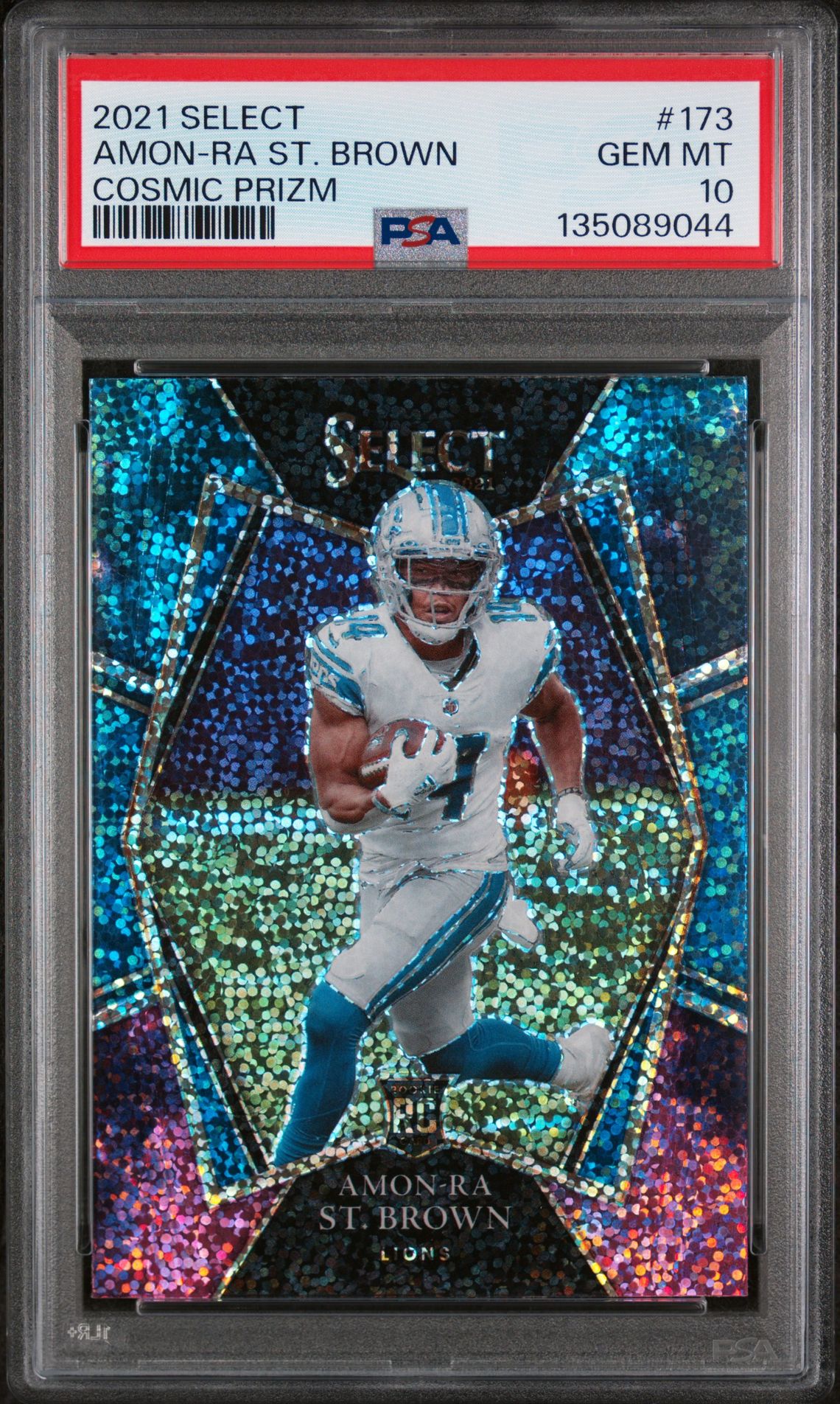 2021 Panini PANINI SELECT COSMIC PRIZM #173 Amon-Ra St. Brown front
