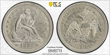 1853 25C Arrows and Rays N1