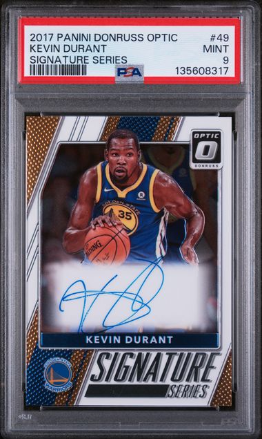 2017 Panini Donruss Optic SIGNATURE SERIES #49 Kevin Durant front