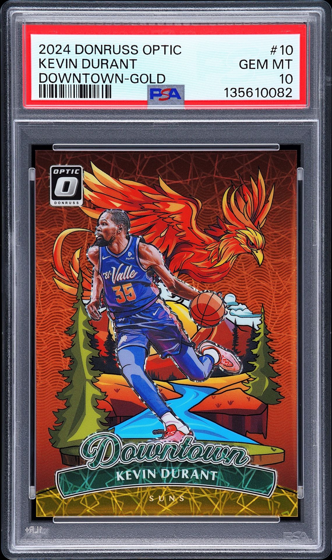 2024 Panini PANINI DONRUSS OPTIC DOWNTOWN DOWNTOWN-GOLD #10 Kevin Durant front