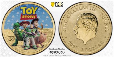 2025-P $1 Toy Story 30th Anniversary Colorized MS69