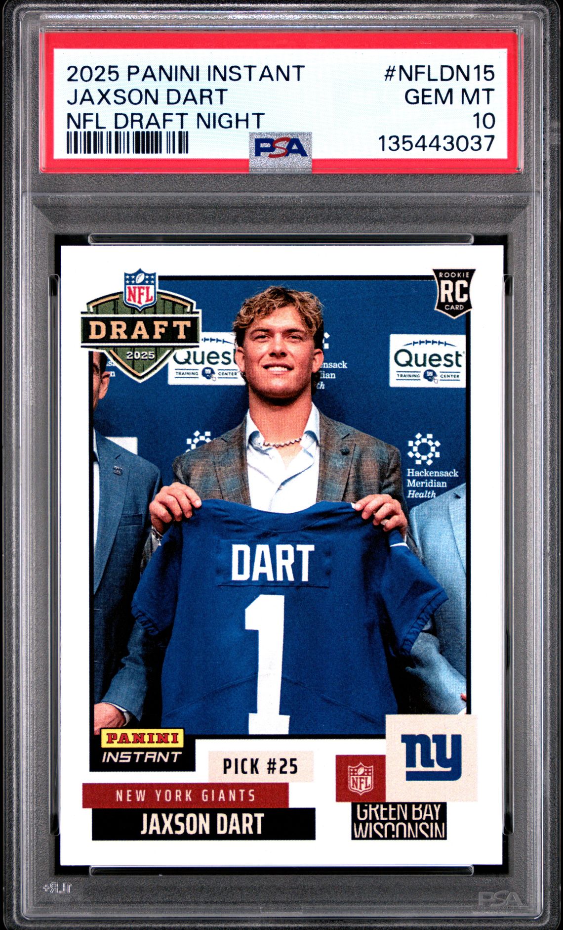 2025 Panini PANINI INSTANT NFL DRAFT NIGHT #NFLDN15 Jaxson Dart front