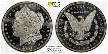 1881-O $1 MS64+ DMPL