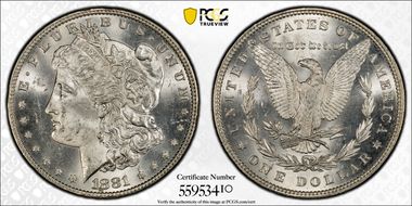 1881 $1 MS64