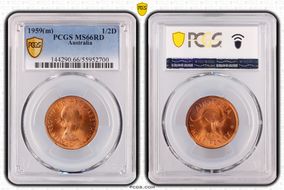 1959(m) 1/2D MS66RD