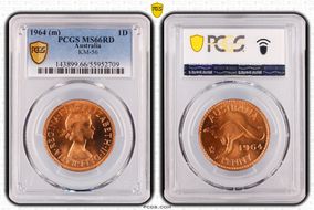1964 (m) 1D MS66RD