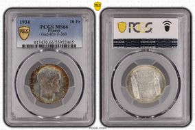 1934 10 Fr Gad-801 F-360 MS66