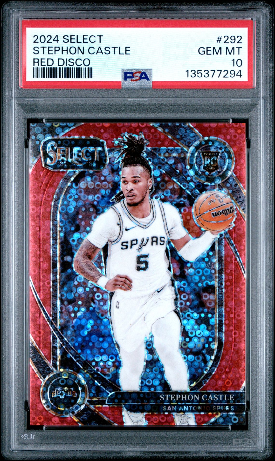 2024 Panini Select RED DISCO #292 Stephon Castle front