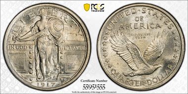 1917 25C Type 1 MS66FH