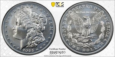 2025 $1 Morgan Dollar MS70