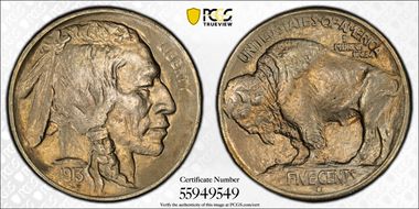 1913-S 5C Type 1 MS62