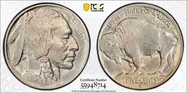 1913-D 5C Type 1 MS64