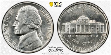 1942-P 5C Silver PR65