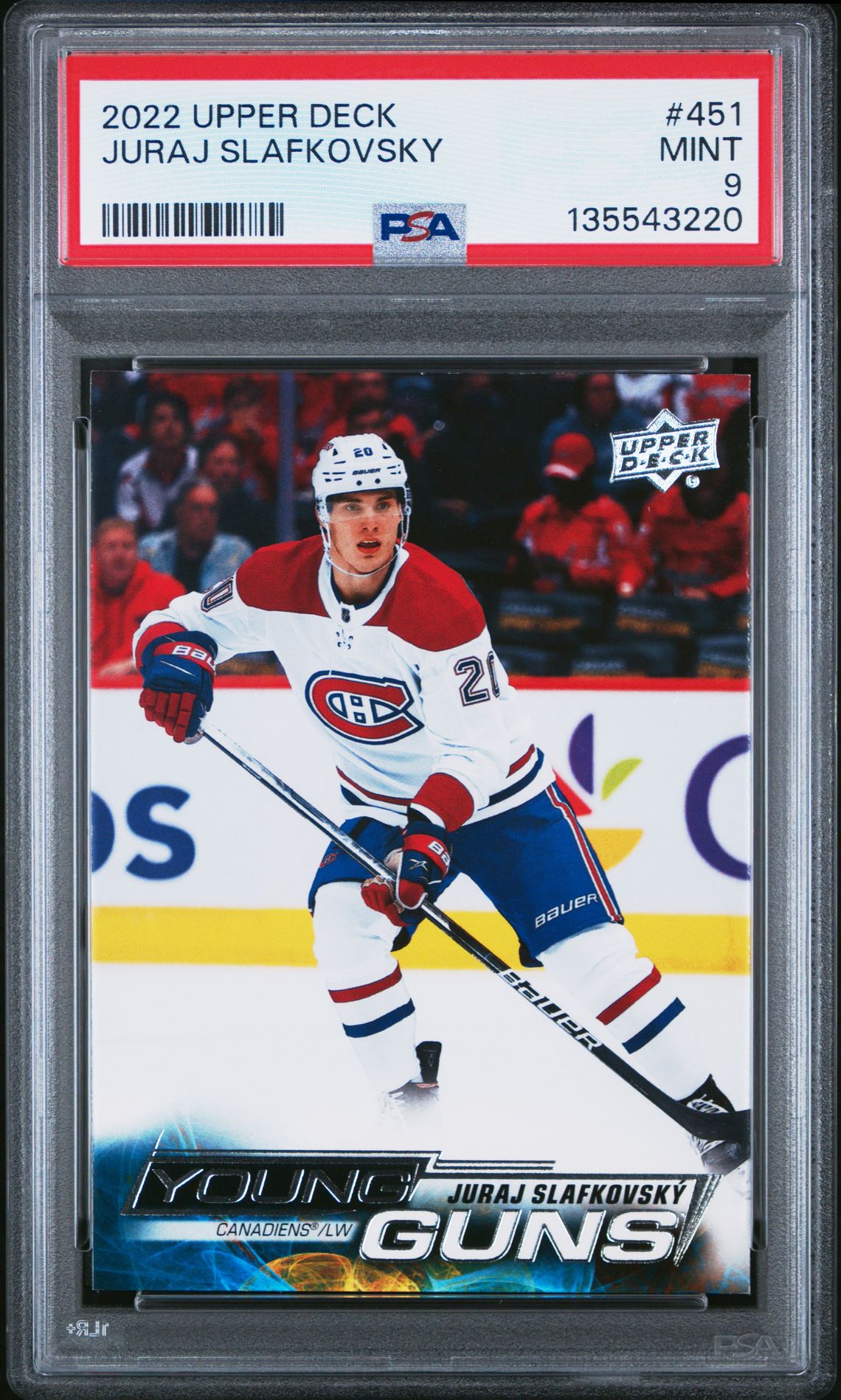 2022 Upper Deck Juraj Slafkovsky #451 Mint 9 front