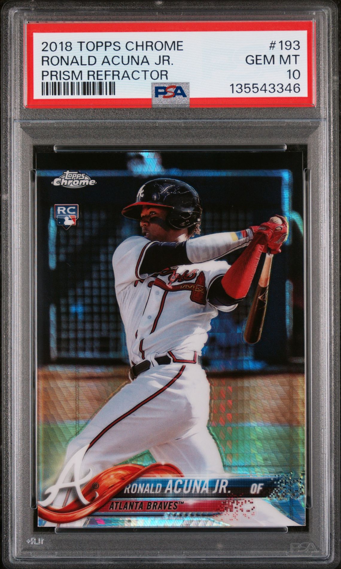 2018 Topps TOPPS CHROME Prism Refractor #193 Ronald Acuna Jr. front