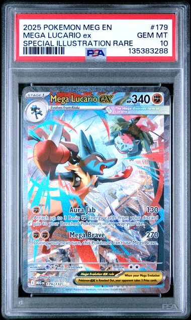 2025 Pokemon POKEMON MEG EN-MEGA EVOLUTION SPECIAL ILLUSTRATION RARE #179 Mega Lucario Ex front