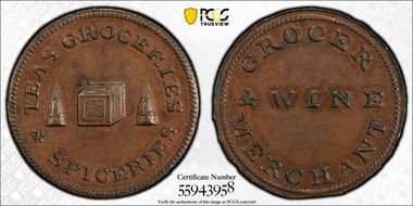 (c.1790s) Tk 1/4D DH-3Bis Not Local MS62BN