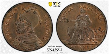 1797 Tk 1/2D DH-3 Ayrshire MS65BN