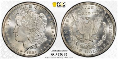 1884-CC $1 MS67+