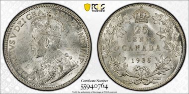 1935 25C MS63