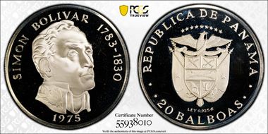 1975-FM 20 B Simon Bolivar PR67DCAM