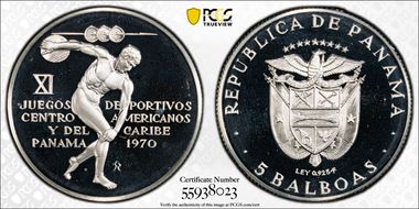 1970-FM 5 B C.American & Carib Games PR69DCAM