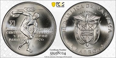 1970-FM 5 B C.American & Carib Games MS67