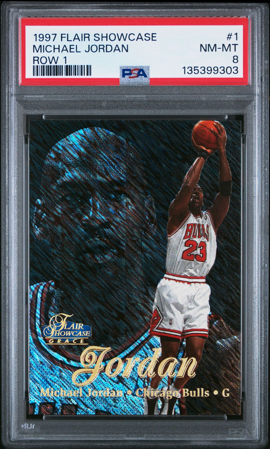 1997 Flair Showcase Michael Jordan #1 (Row 1) Nm-Mt 8 front