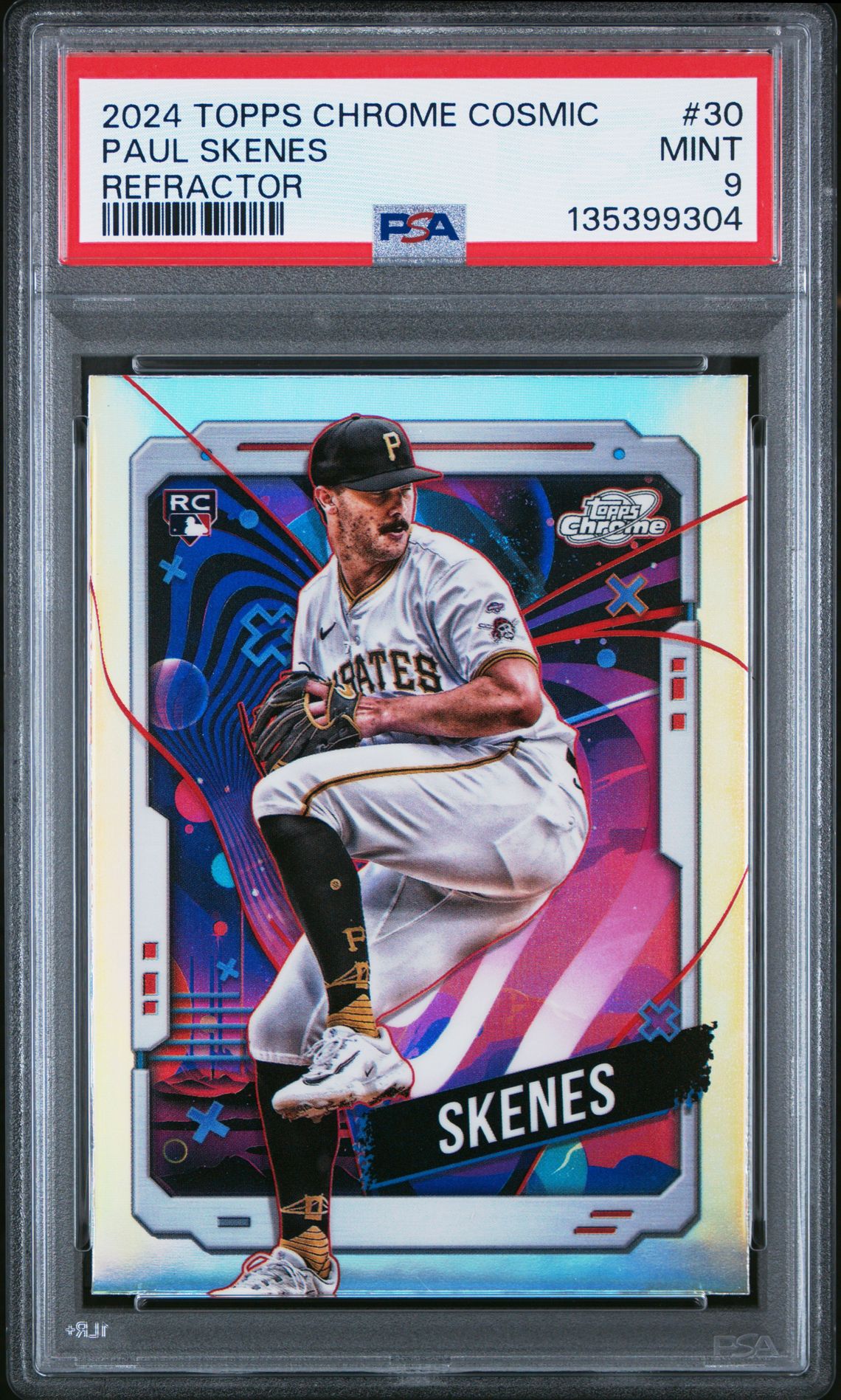2024 Topps Chrome Cosmic Paul Skenes #30 (Refractor) Mint 9 front
