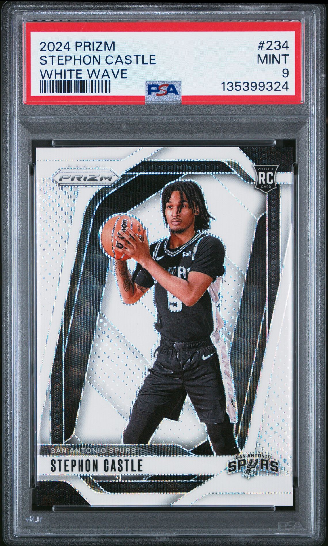 2024 Panini Prizm Stephon Castle #234 (White Wave) Mint 9 front