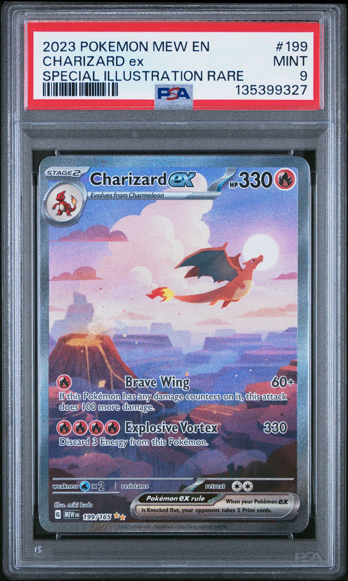 2023 Pokemon Mew En-151 Charizard Ex #199 (Special Illustration Rare) Mint 9 front