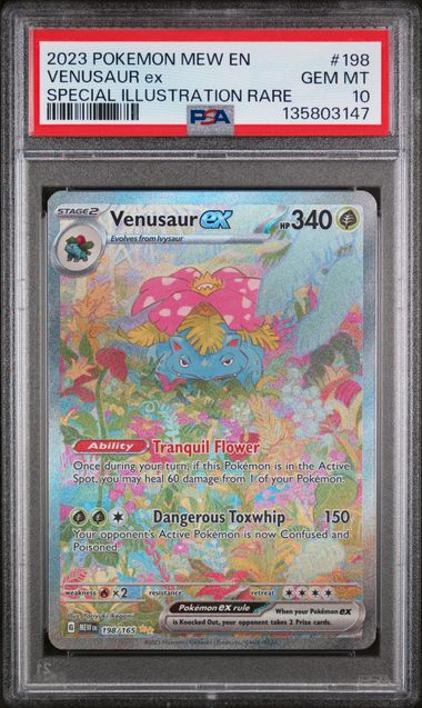 2023 Pokemon POKEMON MEW EN-151 Illustration Rare #198 Venusaur Ex front