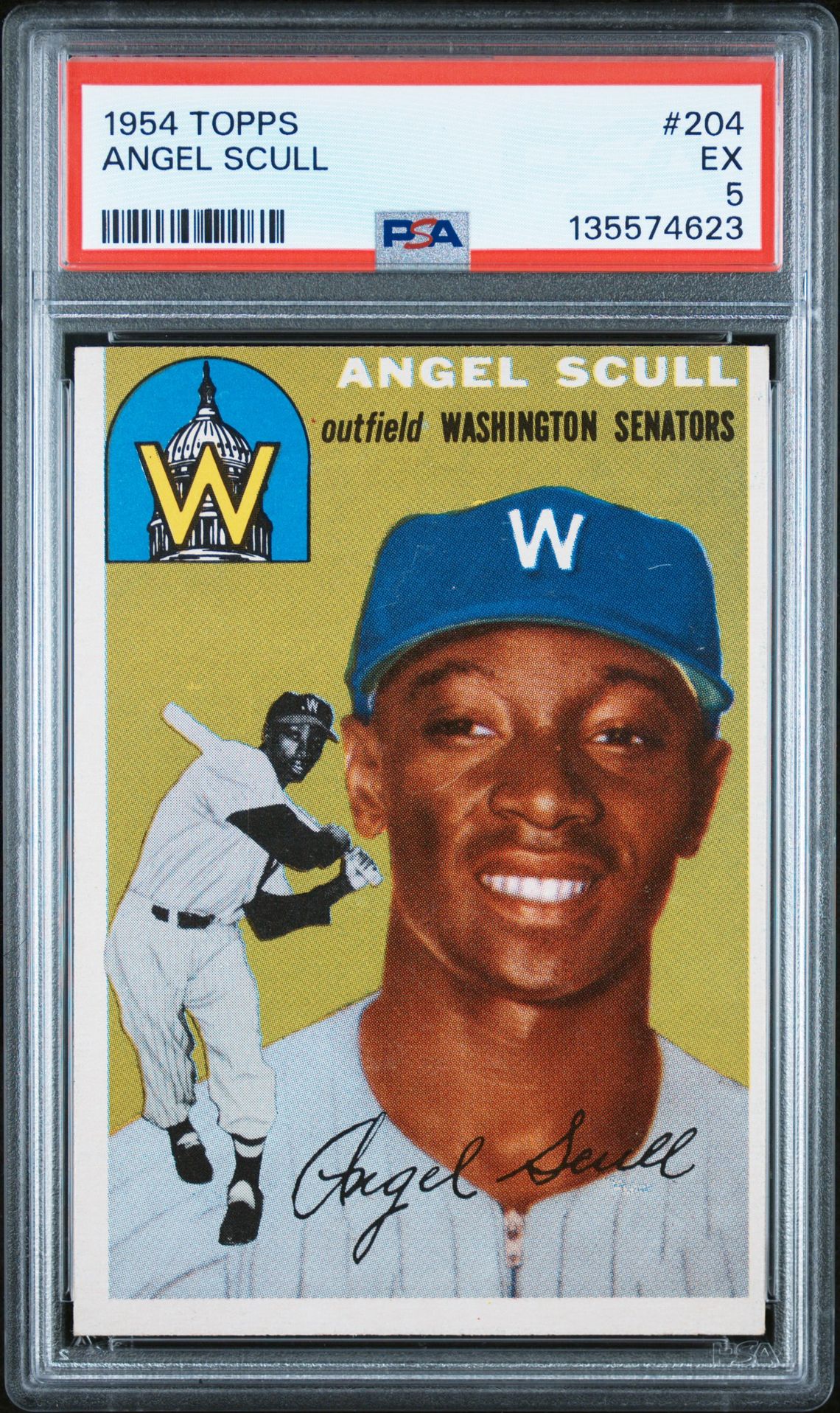 1954 Topps Angel Scull #204 Ex 5 front