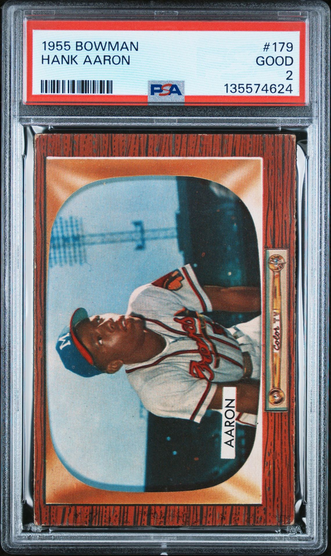 1955 Bowman Hank Aaron #179 Good 2 front