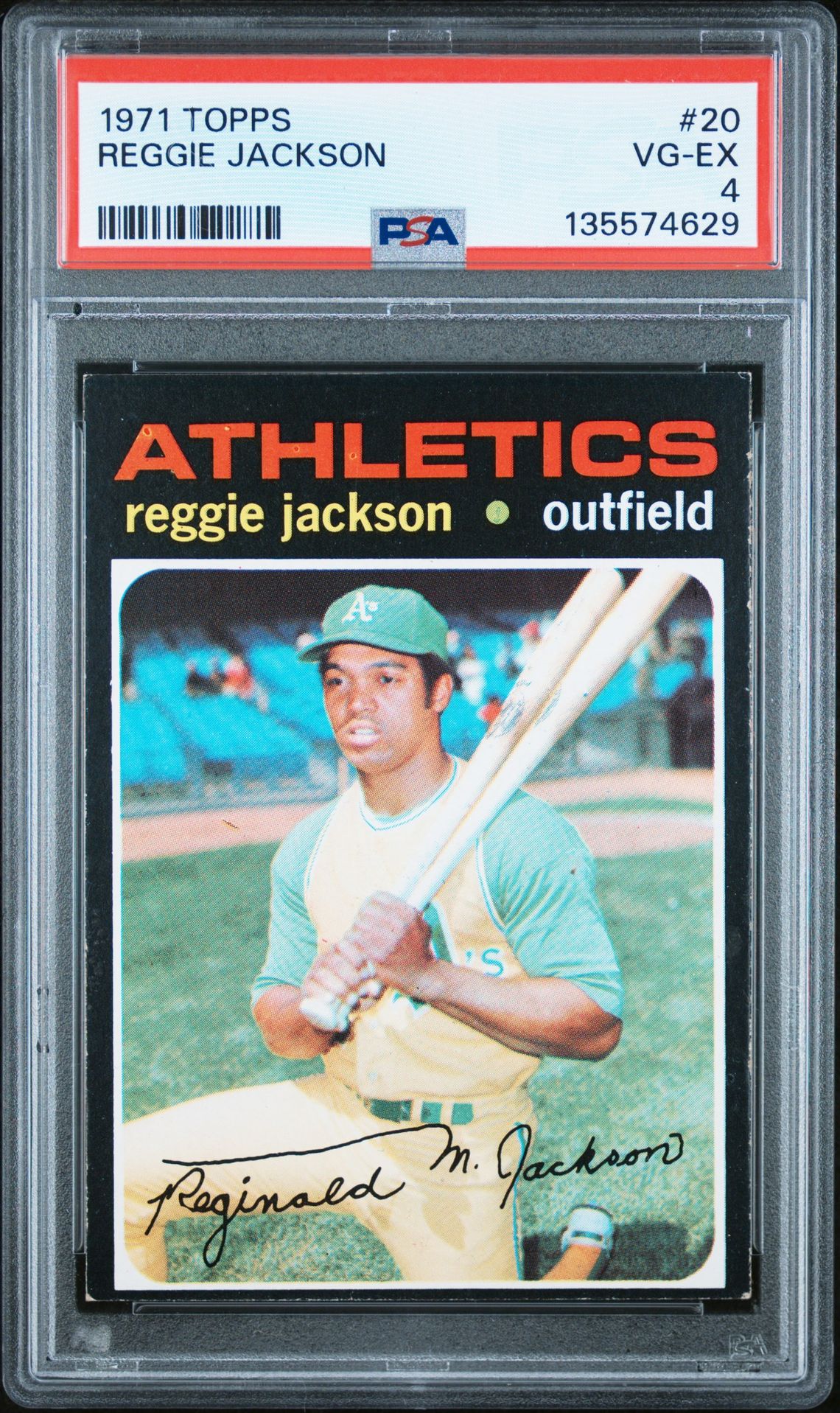 1971 Topps Reggie Jackson #20 Vg-Ex 4 front