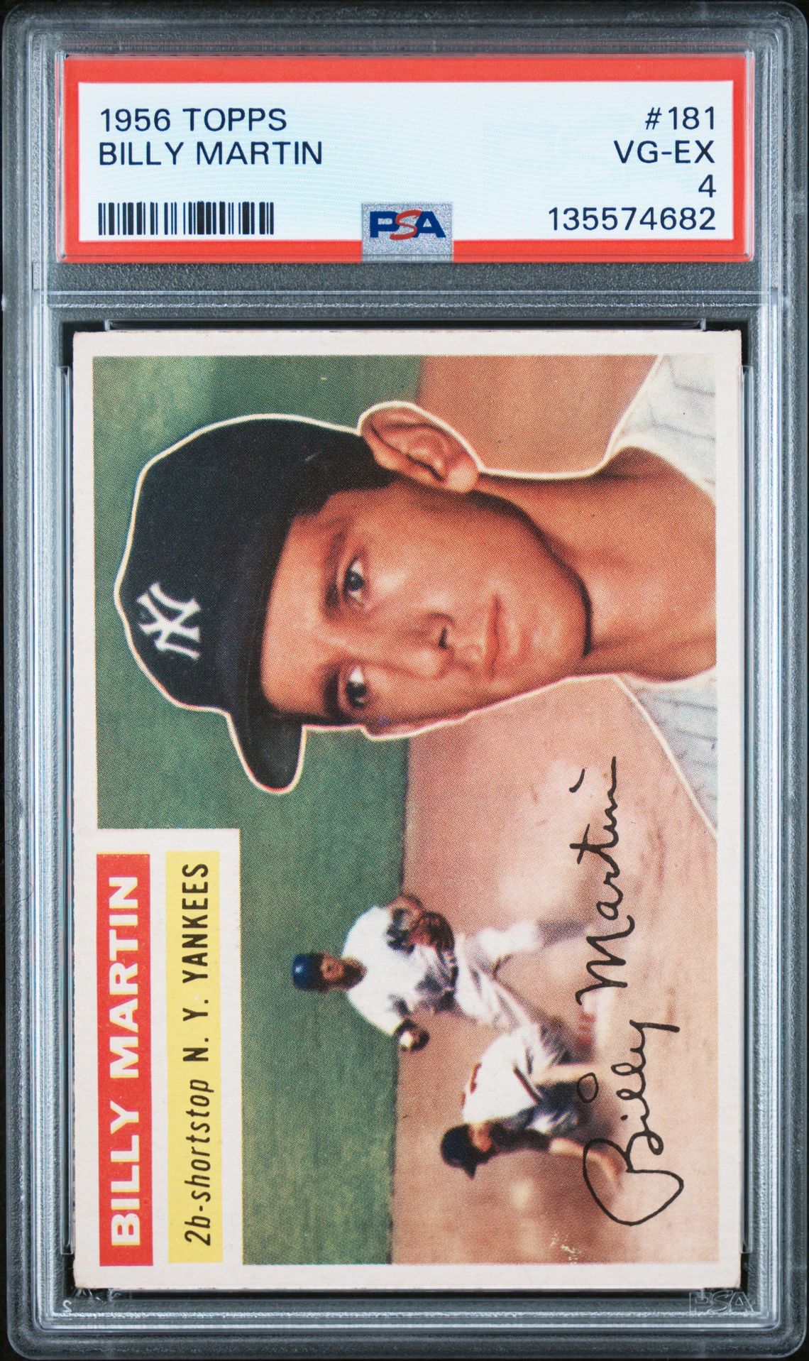 1956 Topps Billy Martin #181 Vg-Ex 4 front