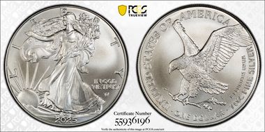 2025 $1 Silver Eagle First Strike MS69