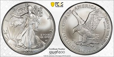 2025 $1 Silver Eagle First Strike MS69
