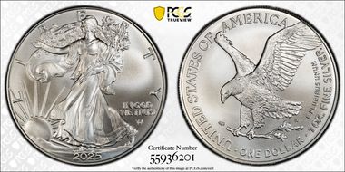 2025 $1 Silver Eagle First Strike MS69
