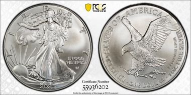 2025 $1 Silver Eagle First Strike MS69