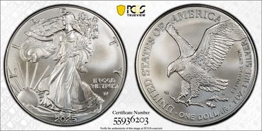 2025 $1 Silver Eagle First Strike MS68