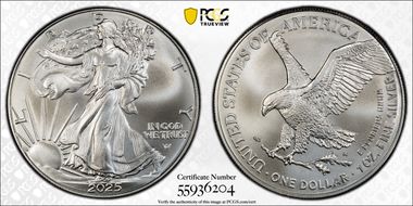 2025 $1 Silver Eagle First Strike MS69