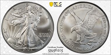 2025 $1 Silver Eagle First Strike MS69