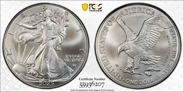 2025 $1 Silver Eagle First Strike MS69