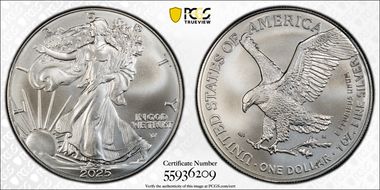 2025 $1 Silver Eagle First Strike MS69