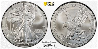 2025 $1 Silver Eagle First Strike MS69